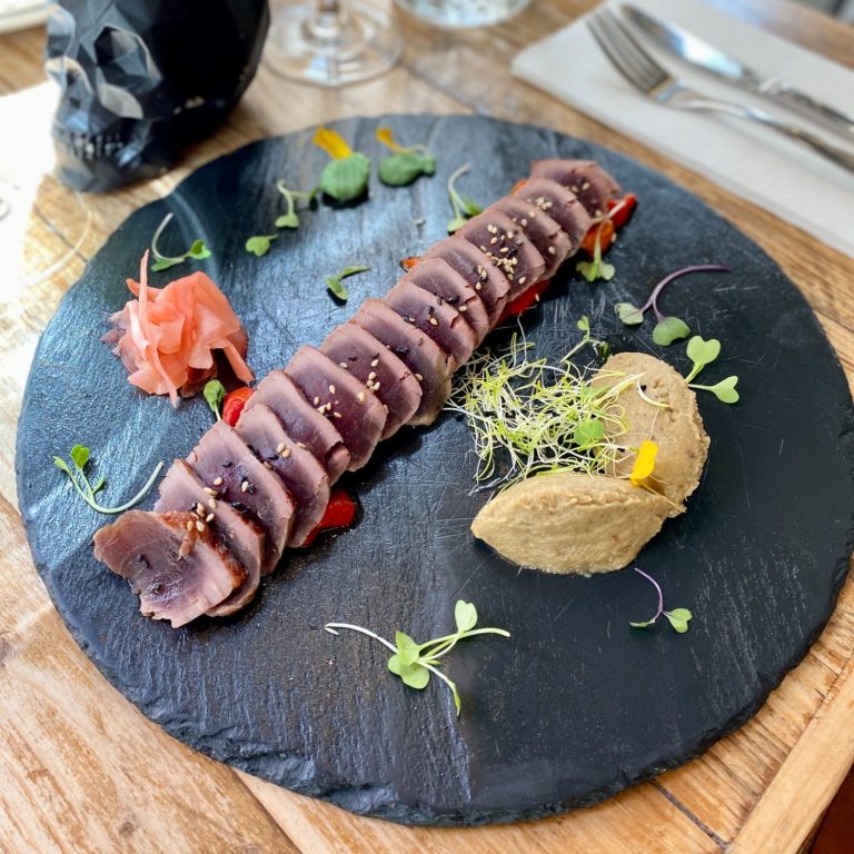 Ceviche de corvina y vieira Ceviche de corvina y vieira